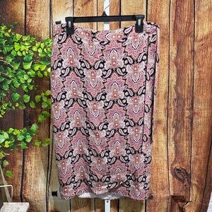 Maurices Paisley Wrap Skirt Size L